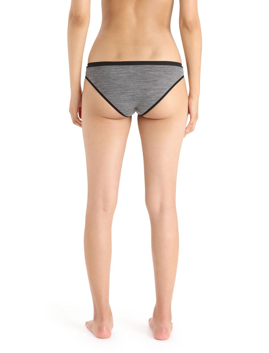 Gritstone Heather Icebreaker Merino Siren Bikini Briefs Women's Underwear | AU 1722PJJQ